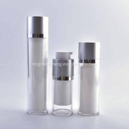 Confezione cosmetica di lusso con flacone per pompa luftlos di nuovo stile rotondo